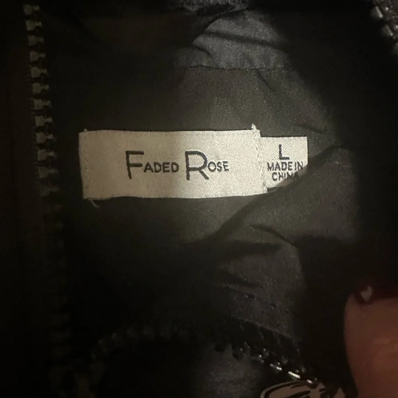 Faded Rose “Stay Trippy” Smiley Face Graphic Zip Hoodie Jacket Size Large - Picture 5 of 5
